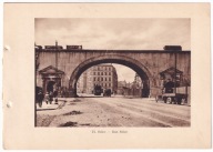 Warszawa ul. Solec wiadukt Tramwaj 1925r. PLANSZA wymiary 140 x 199mm. d322