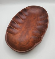 Drewniany półmisek stary RĘCZNA robota 27 cm