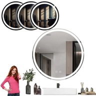 OKRĄGŁE LUSTRO PODŚWIETLANE ŁAZIENKOWE LED 70CM TUTUMI BAS DOTYK ANTYPARA