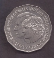 Australia - 50 Cents 1981 rok - wesele
