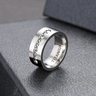 STALOWA TYTANOWA OBRACZKA 8 MM ZMATOWIONA CYRKONIE R.26