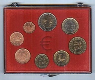 MONACO - Zestaw monet - 10 cent - 2 Euro - 2003 + 1,2,5 Cent San Marino