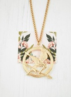 wisiorek naszyjnik Kosogłos Igrzyska Śmierci złoty vintage