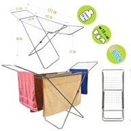 SUSZARKA NA PRANIE STOJĄCA BALKONOWA POZIOMA DUŻA SKŁADANA DO PRANIA UBRAŃ