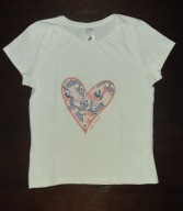 Bluzka dziewczęca krótki rękaw Palomino, 140 serce