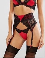 Śliczny markowy pas do pończoch Ann Summers Rosaley Waspie Uk 8 EUR 34