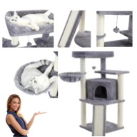 DRAPAK DLA KOTA DUŻY WYSOKI SŁUPEK LEGOWISKO DUŻE BUDKA DOMEK SIZAL