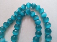 H6- KOCIE OKO - NIEBIESKIE - kula - 8mm - 18sztuk