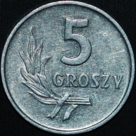 5 groszy 1958 - ładny egzemplarz