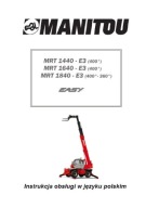 Manitou MRT 1440, 1640, 1840 Easy Serie E3 - instrukcja obsługi PL