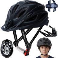 KASK NA ROWER ROLKI HULAJNOGĘ DLA NASTOLATKÓW Z DASZKIEM REGULOWANY 54-62cm