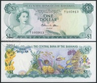 BNE - BAHAMA WYSPY 1 Dollar Dolar 1974 N/1 105915 # P35b # BAHAMY # aUNC