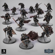 Knights of Bahamut x15 - Silver Crusade - figurka RPG DnD D&D - druk 3D 14K
