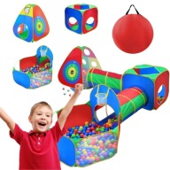 NAMIOT SUCHY BASEN DOMEK PLAC ZABAW Z TUNELAMI DLA DZIECI do Ogrodu XXL 7w1