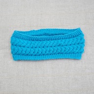 200. niebieska, ciepła, szeroka opaska