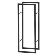 Wieża stojak na drewno do kominka metalowy czarny 30x25x80 cm - Mustang