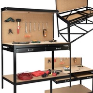 STÓŁ WARSZTATOWY NARZĘDZIOWY DO GARAŻU PRACOWNI SOLIDNY DUŻY BLAT ROBOCZY