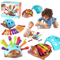 JEŻYK SORTER UKŁADANKA EDUKACYJNA DLA DZIECI SENSORYCZNA GRA LICZBY KOLORY