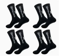 5x skarpety piłkarskie antypoślizgowe r. 39-46 - czarne