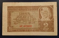 Banknot 2 złote emisja 1941 rok seria AF