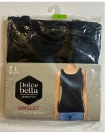 DOLCE BELLA Koszulka damska TOP CZARNA r.L 44 /46 SLIM FIT