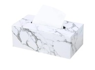 ETUI POJEMNIK NA CHUSTECZKI marmur kamień skóra