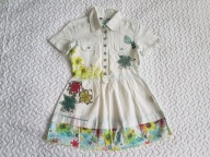 Wójcik sukienka w paski i kwiatki nowa roz 128