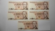 Zestaw 5 szt. - Banknoty polskie PRL - pieniądze polskie papierowe