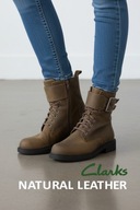 Clarks Orinoco Lace trzewiki sznurowane skórzane brązowe rozm. 36