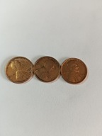 zestaw 1 cent 3 sztuk 1920,1928,1929 USA