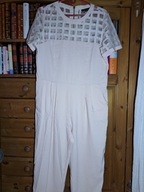 Śliczny wizytowy beżowy kombinezon River Island r 40/42