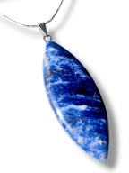 S06 Cudowny duży wisior/zawieszka kamienie SODALIT + łańcuszek