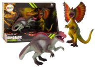 FIGURKI DINOZAURY SPINOZAUR DILOFOZAUR REALISTYCZNE ZESTAW 2 EL PVC