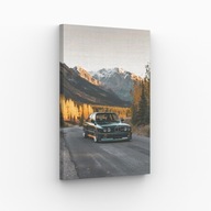 Obraz na Płótnie 40x70cm BMW E30 M3 Górski Szlak Auto Klasyk Hit