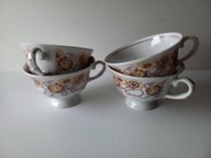 KAROLINA FILIŻANKI DO HERBATY KAWY STARA PORCELANA VINTAGE lata70 PRL 4 szt