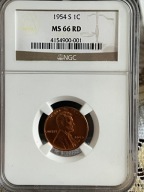 1954 S 1Cent w folderze NGC