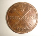 Szwecja - 1/2 skilling 1802 - Gustaw IV Adolf