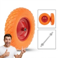 KOŁO PEŁNE DO TACZKI BEZDĘTKOWE GUMOWE Z OŚKĄ NOWE 4.80/4.00-8