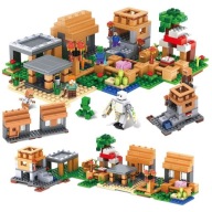 Klocki Minecraft DUŻA WIOSKA FARMA