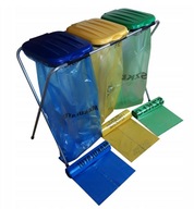 KOSZ STOJAK DO SEGREGACJI ŚMIECI + WORKI POJEMNE