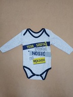 Body dziecięce niemowlęce długi rękaw z nadrukiem rozmiar 80