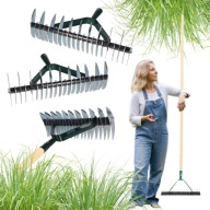 AERATOR WERTYKULATOR RĘCZNY DO TRAWNIKA 38 CM Z TRZONKIEM 150 CM