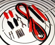 ZESTAW Kable Przewody pomiarowe do miernika RÓŻNE KOŃCÓWKI KROKODYL BANAN