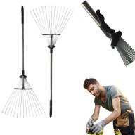 Grabie Do Liści Trawy Metalowe Regulowan Rączka Teleskop