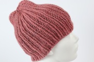 Wełniana czapka Eskimo-rękodzieło, S, malwa, ciepła, gruba