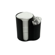 Elegancki organizer pojemnik na waciki płatki i patyczki kosmetyczne Czarny