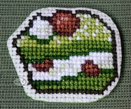 ciasto pistacja haft zawieszka brelok