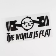 Naklejka Subaru 'world is flat' boxer CZARNA