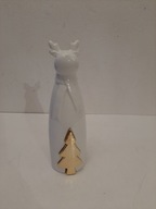 gwd Trend & Ambiente FIGURKA PORCELANOWA DO GABLOTY RENIFER ZŁOTĄ CHOINKĄ
