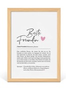 Ramka na zdjęcie, drewniana, NAJLEPSZA PRZYJACIÓŁKA A4